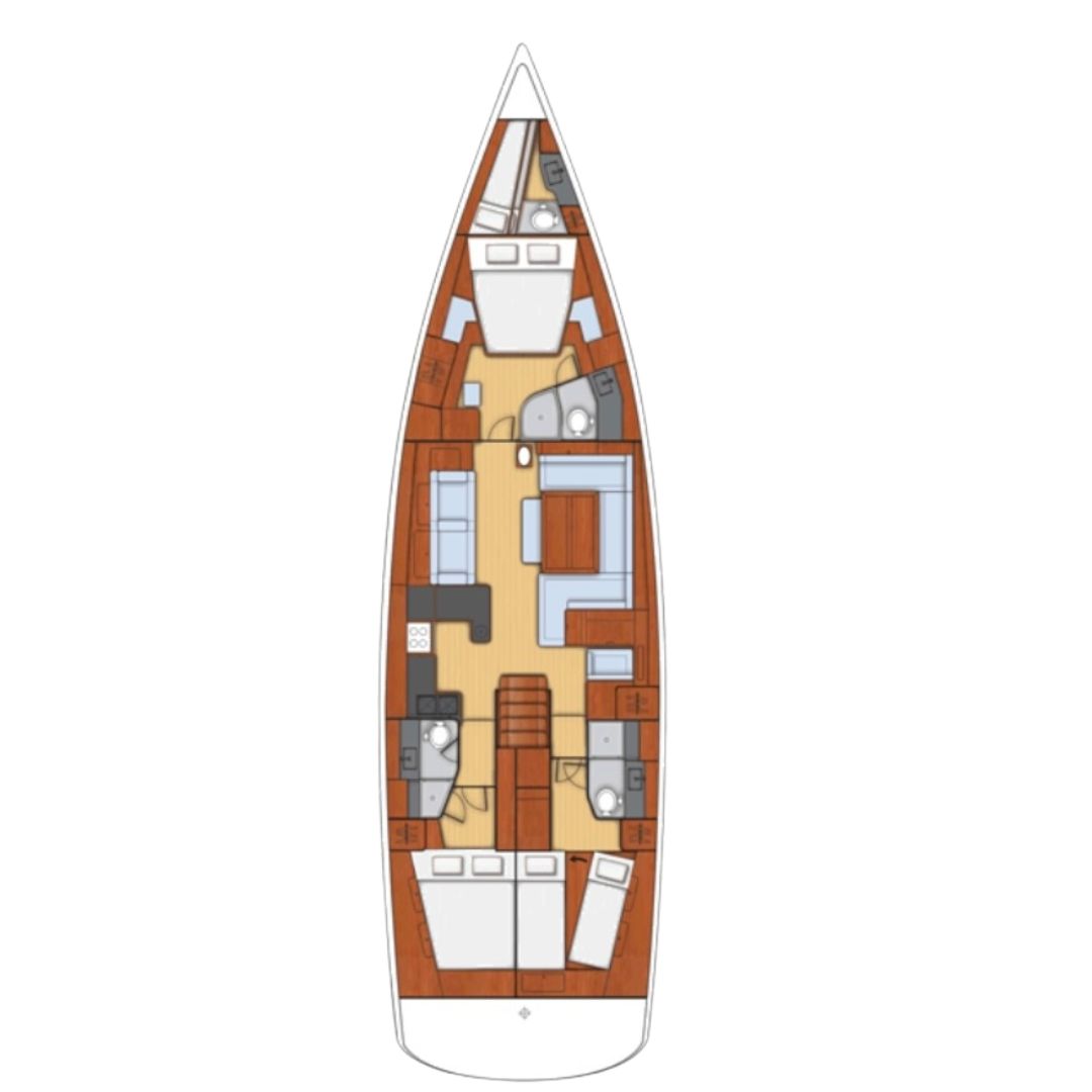 Oceanis 60 - 3 + 1 cab. — photo 2