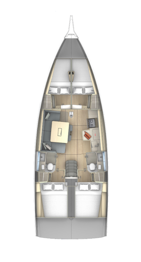 Dufour 41 - 4 cab. — photo 2
