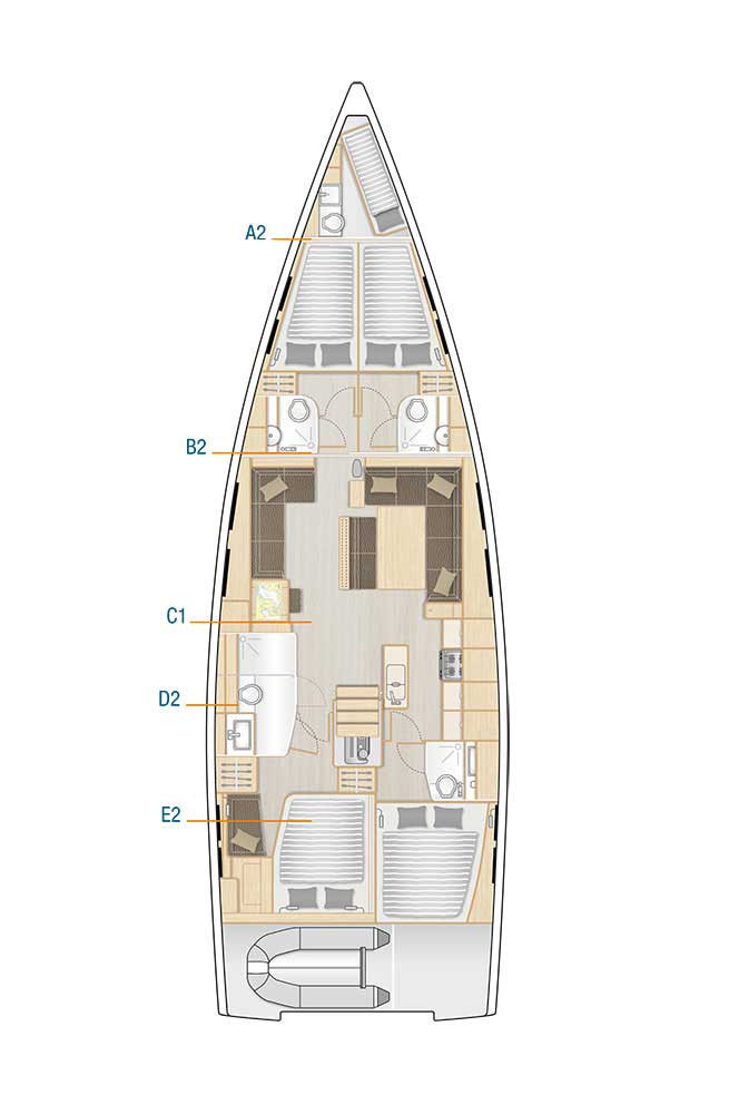 Hanse 548 - 4 + 1 cab. — photo 2