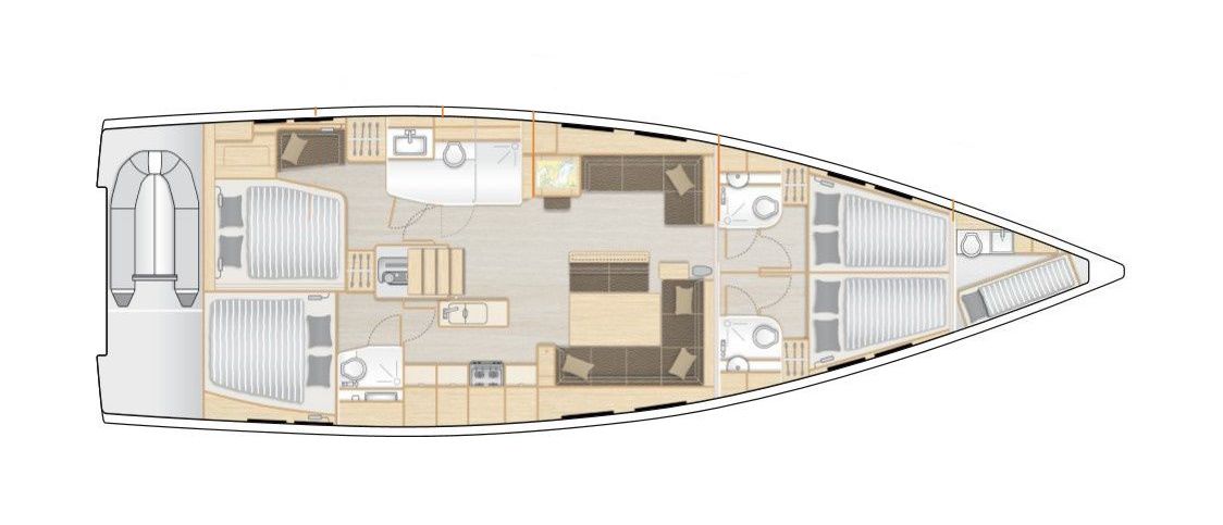 Hanse 548 - 4 + 1 cab. — photo 3