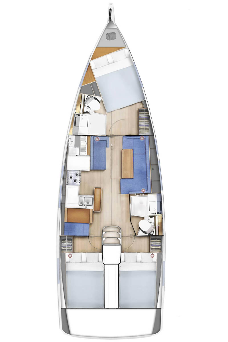 Sun Odyssey 410 - 3 cab. — photo 2