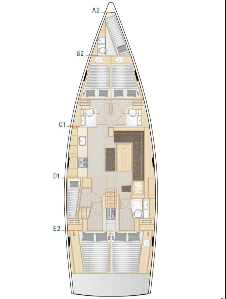 Hanse 508 - 5 + 1 cab. — photo 2