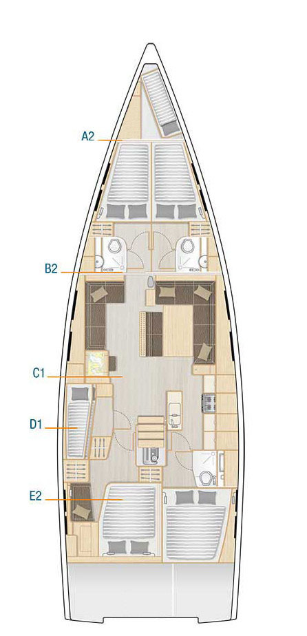 Hanse 548 - 5 + 1 cab. — photo 2