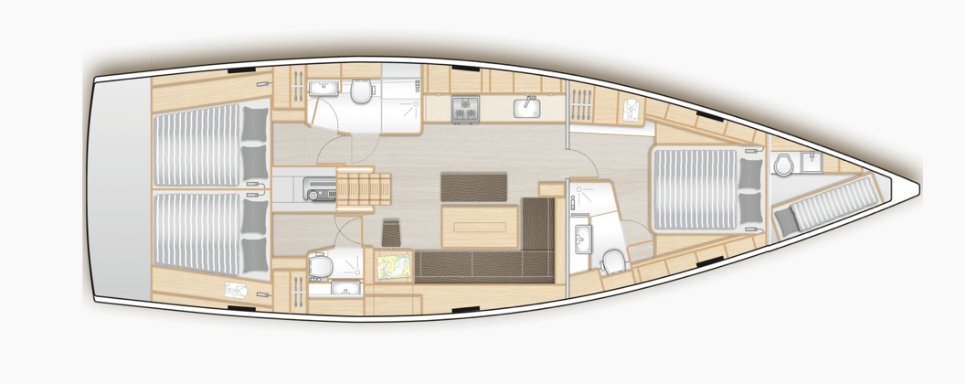 Hanse 508 - 3 + 1 cab. — photo 10