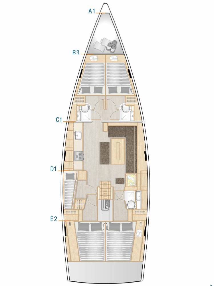 Hanse 508 - 5 cab. — photo 2
