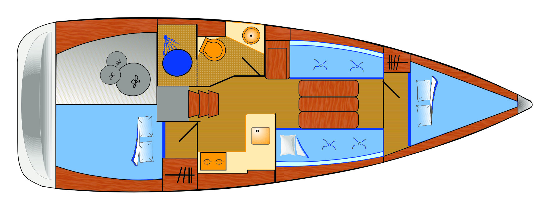 Sun Odyssey 349 - 2 cab. — photo 2