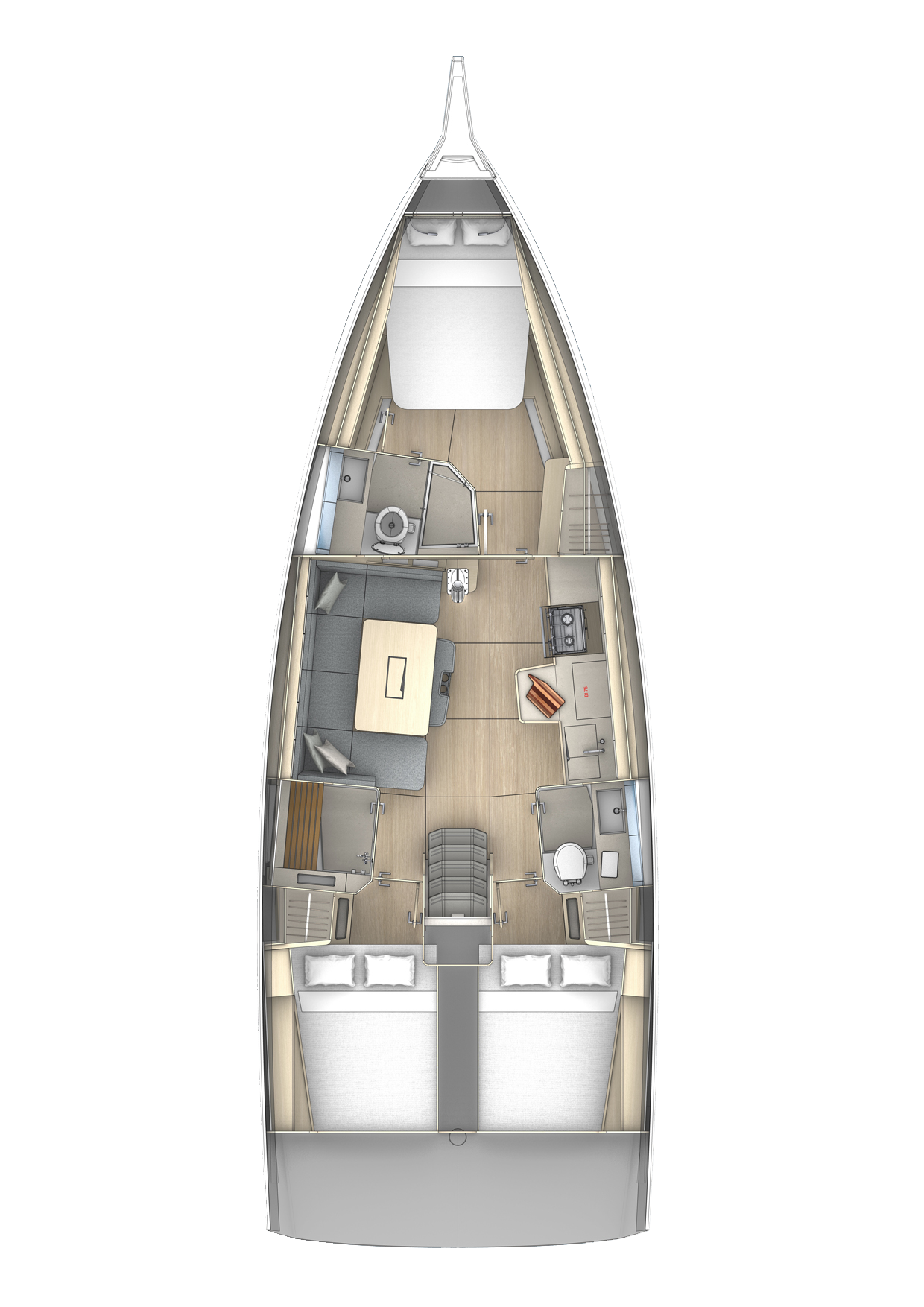 Dufour 41 - 3 cab. — photo 2