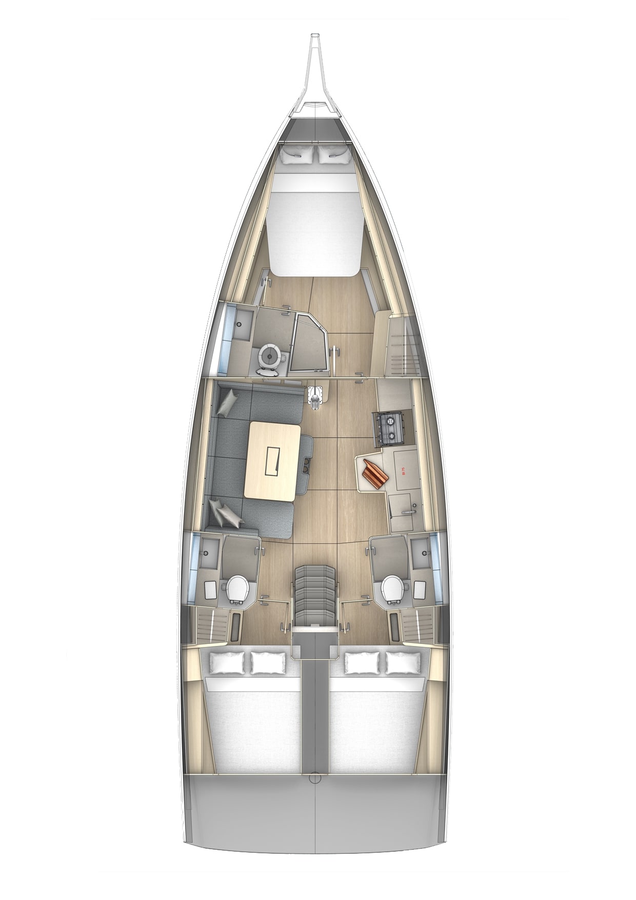 Dufour 41 - 3 cab. — photo 2