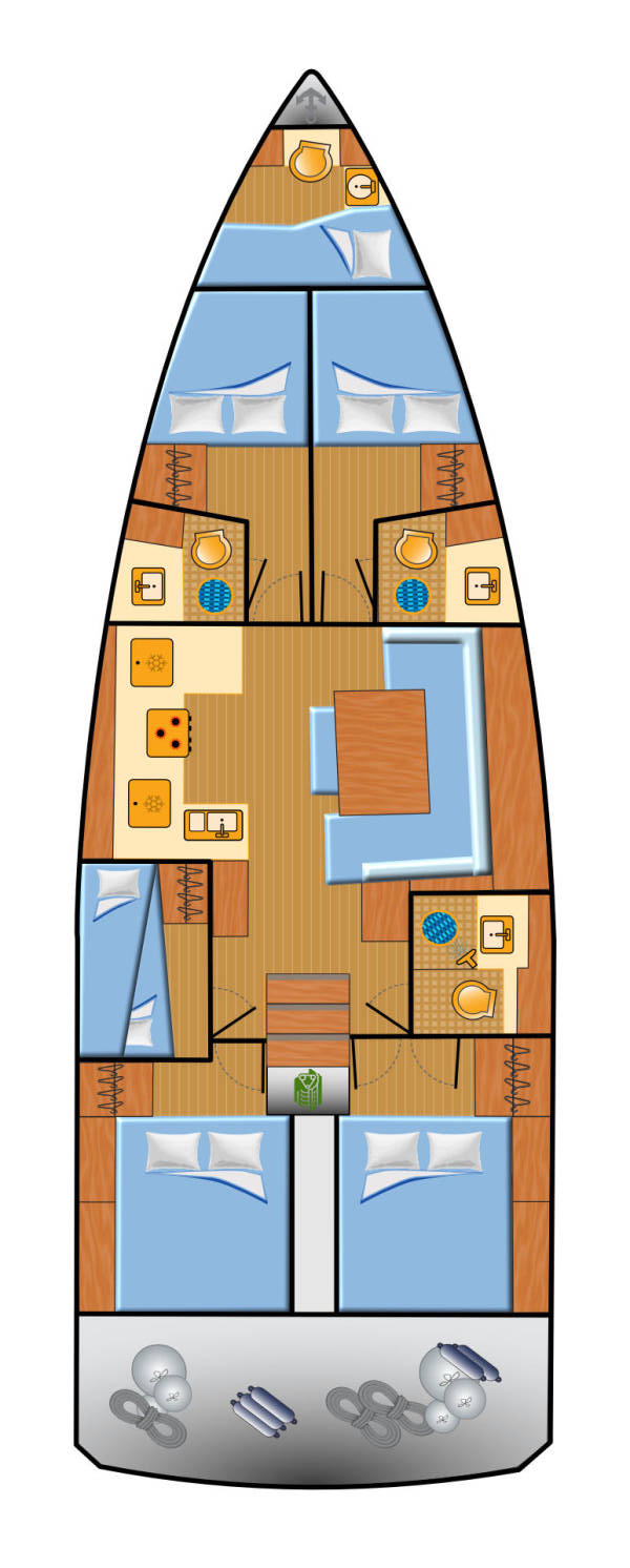 Sun Odyssey 490 - 5 + 1 cab. — photo 2