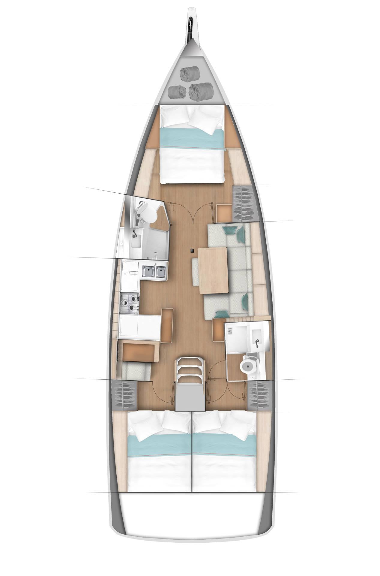 Sun Odyssey 440 - 3 cab. — photo 2