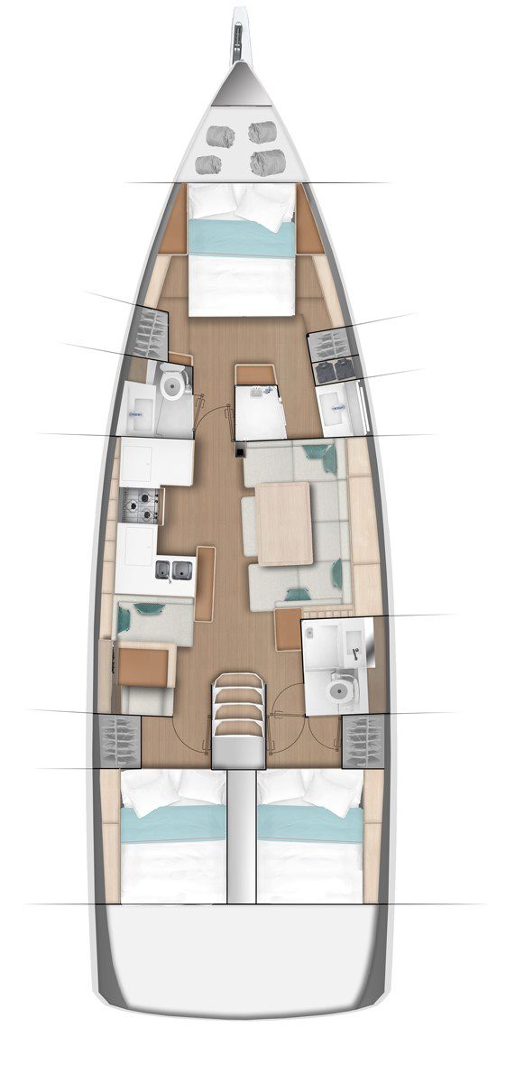 Sun Odyssey 490 - 3 cab. — photo 2