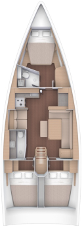 Dufour 430 - 3 cab. — photo 2