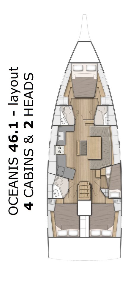 Oceanis 46.1 - 4 cab. — photo 2