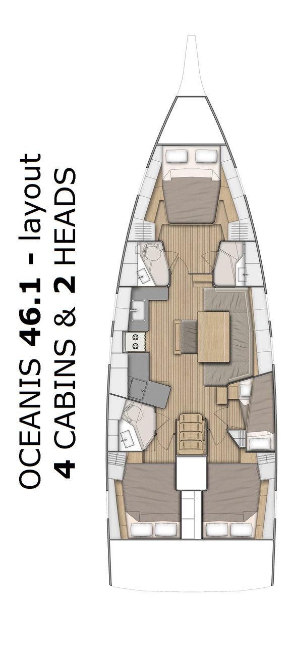Oceanis 46.1 - 4 cab. — photo 2
