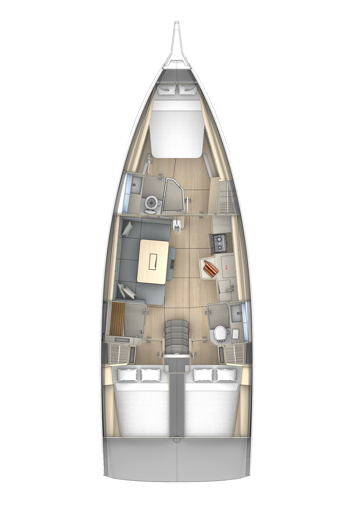 Dufour 41 - 3 cab. — photo 2