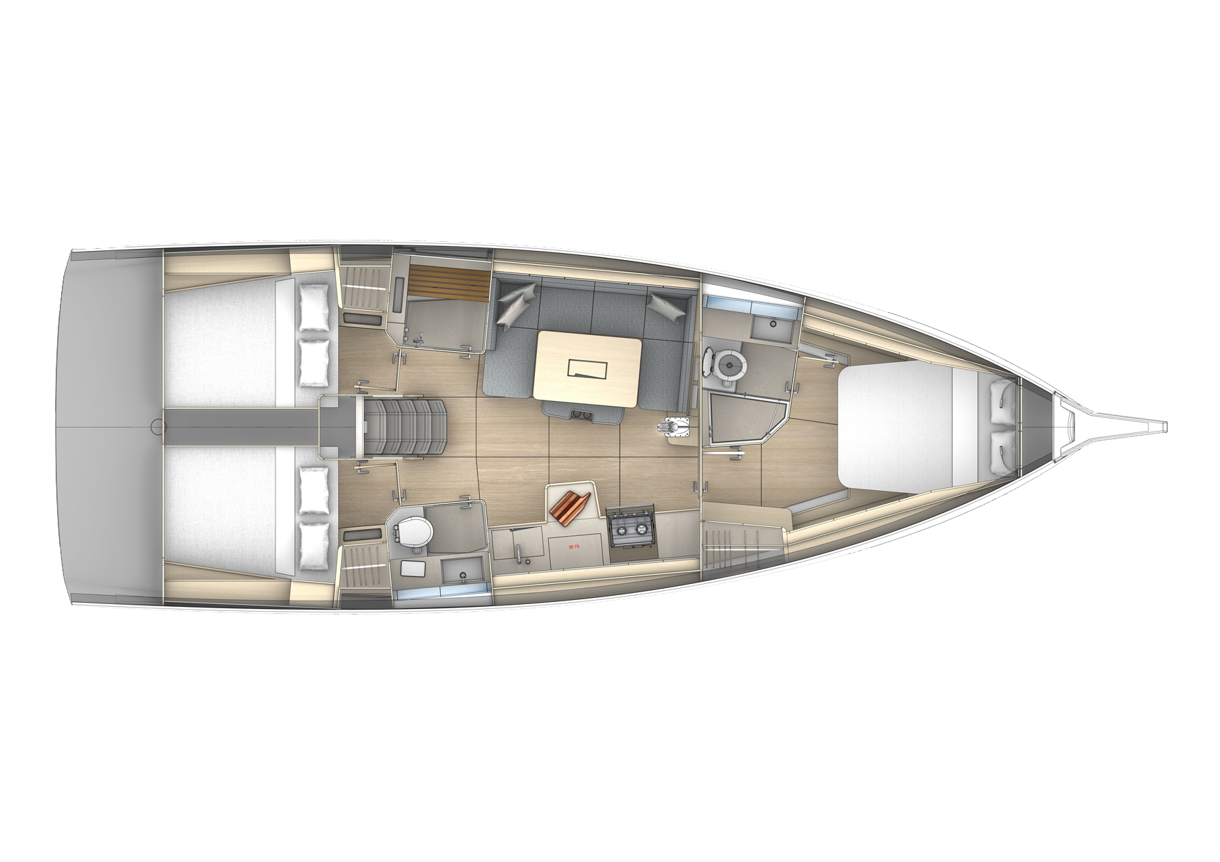 Dufour 41 - 3 cab. — photo 2