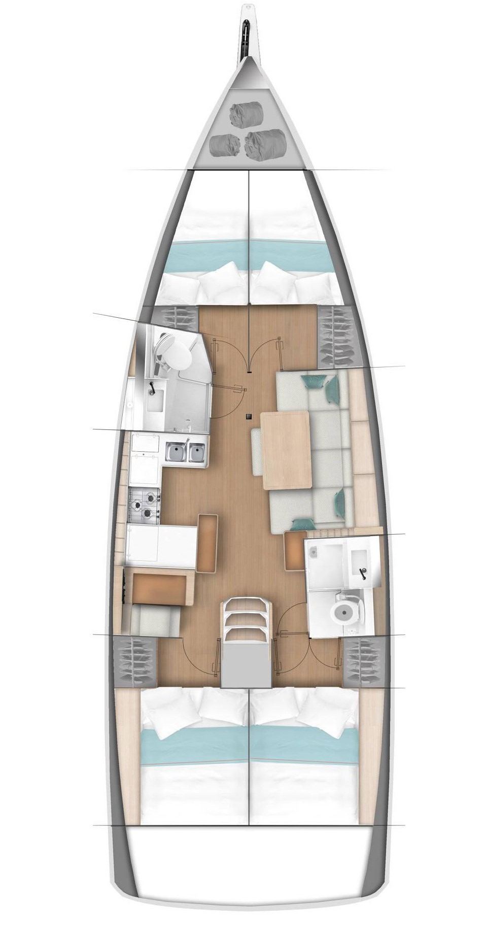 Sun Odyssey 440 - 4 cab. — photo 2