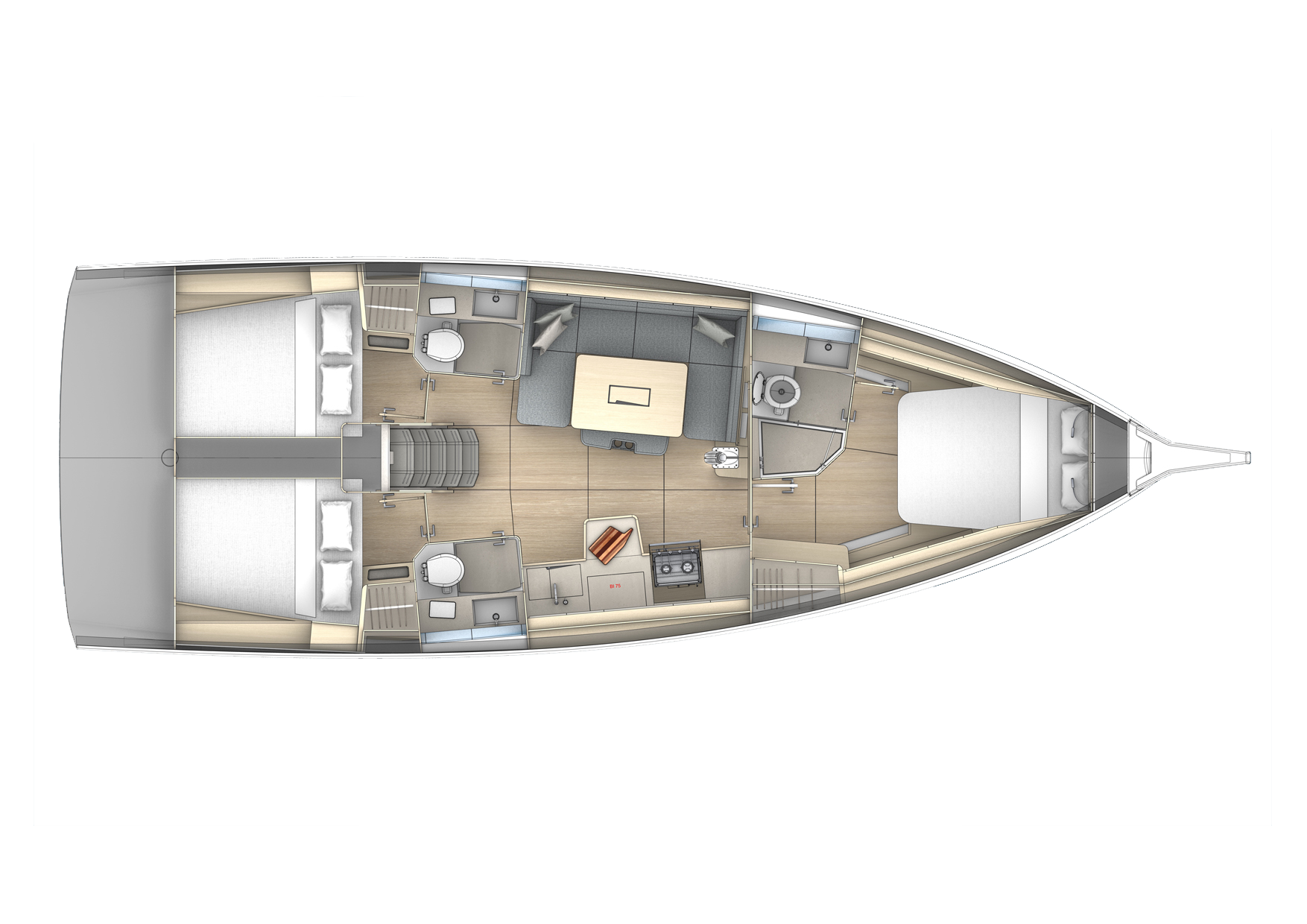 Dufour 41 - 3 cab. — photo 1