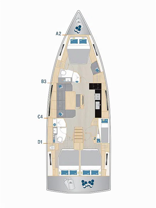 Hanse 460 - 4 cab. — photo 2