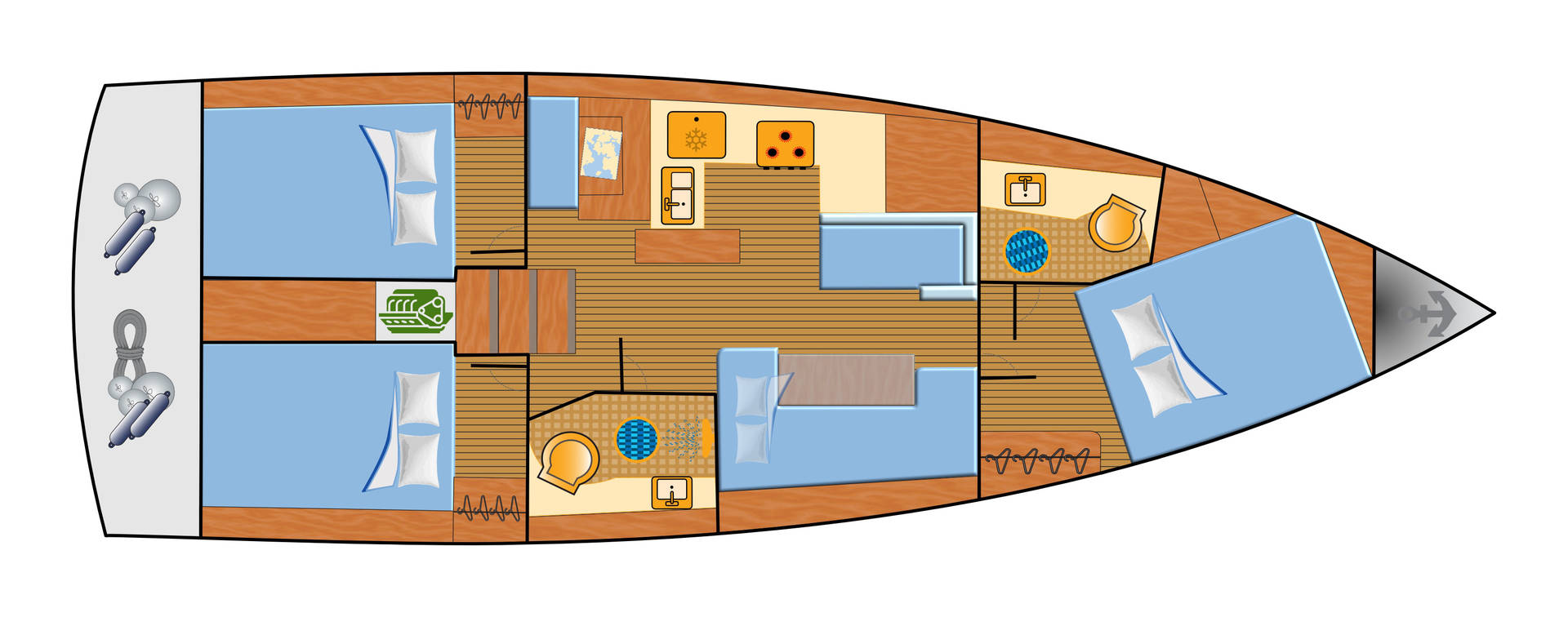Sun Odyssey 410 - 3 cab. — photo 2