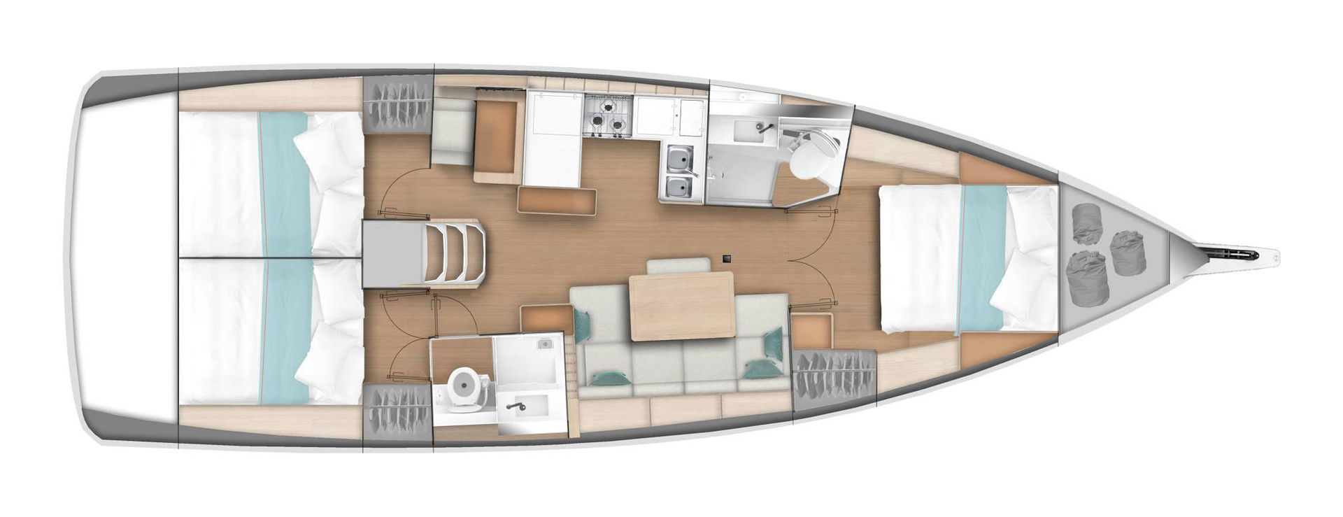 Sun Odyssey 440 - 3 cab. — photo 2