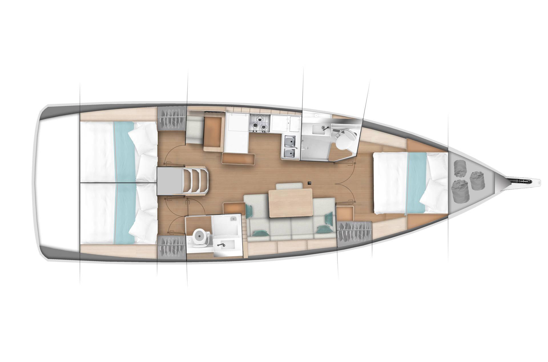 Sun Odyssey 440 - 3 cab. — photo 2
