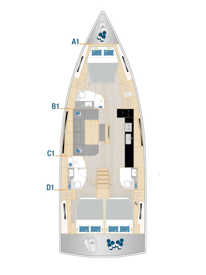 Hanse 460 - 3 cab — photo 2