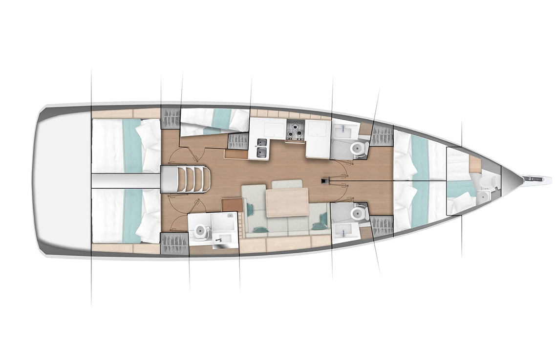 Sun Odyssey 490 - 5 cab. — photo 2