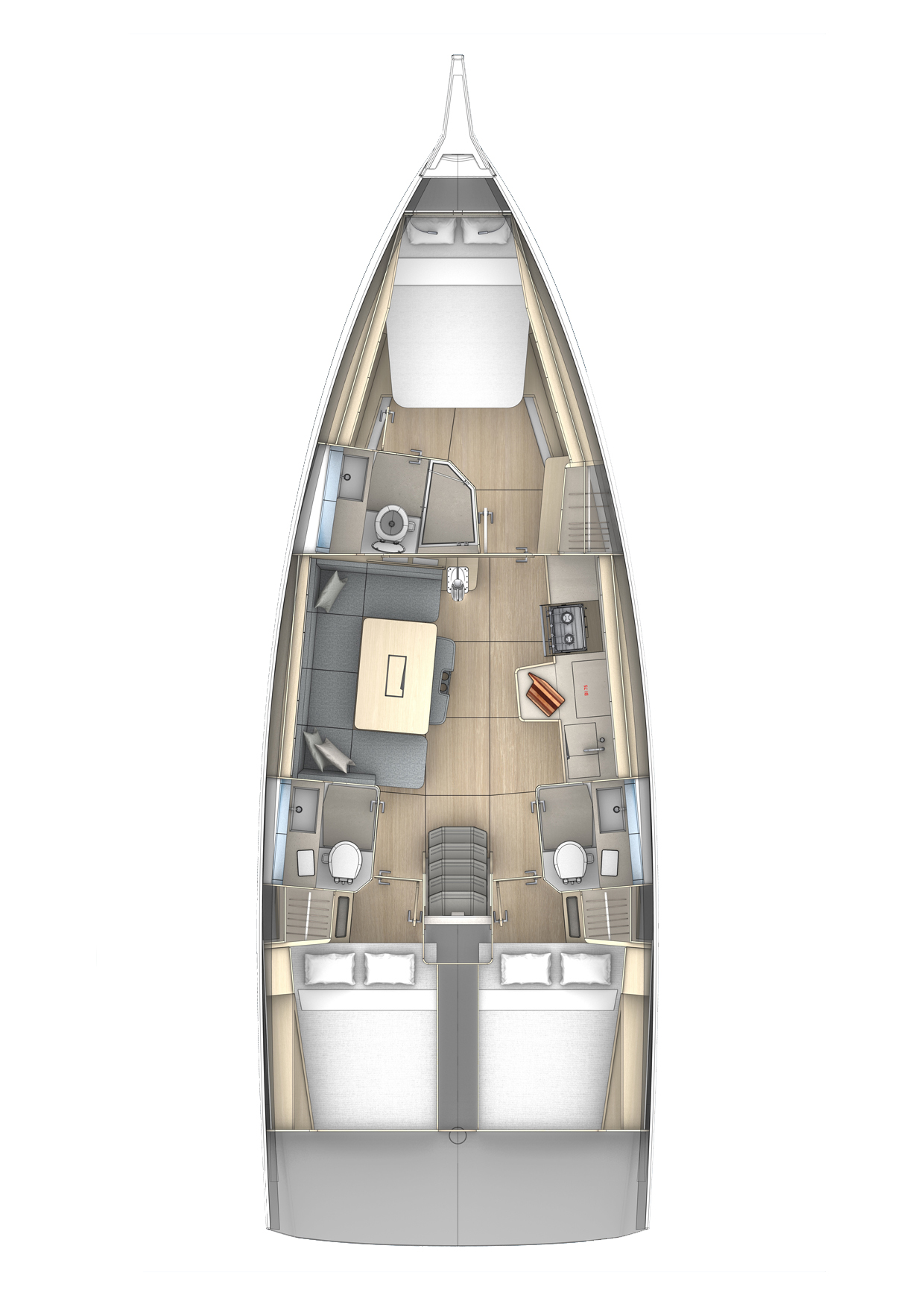 Dufour 41 - 3 cab. — photo 2