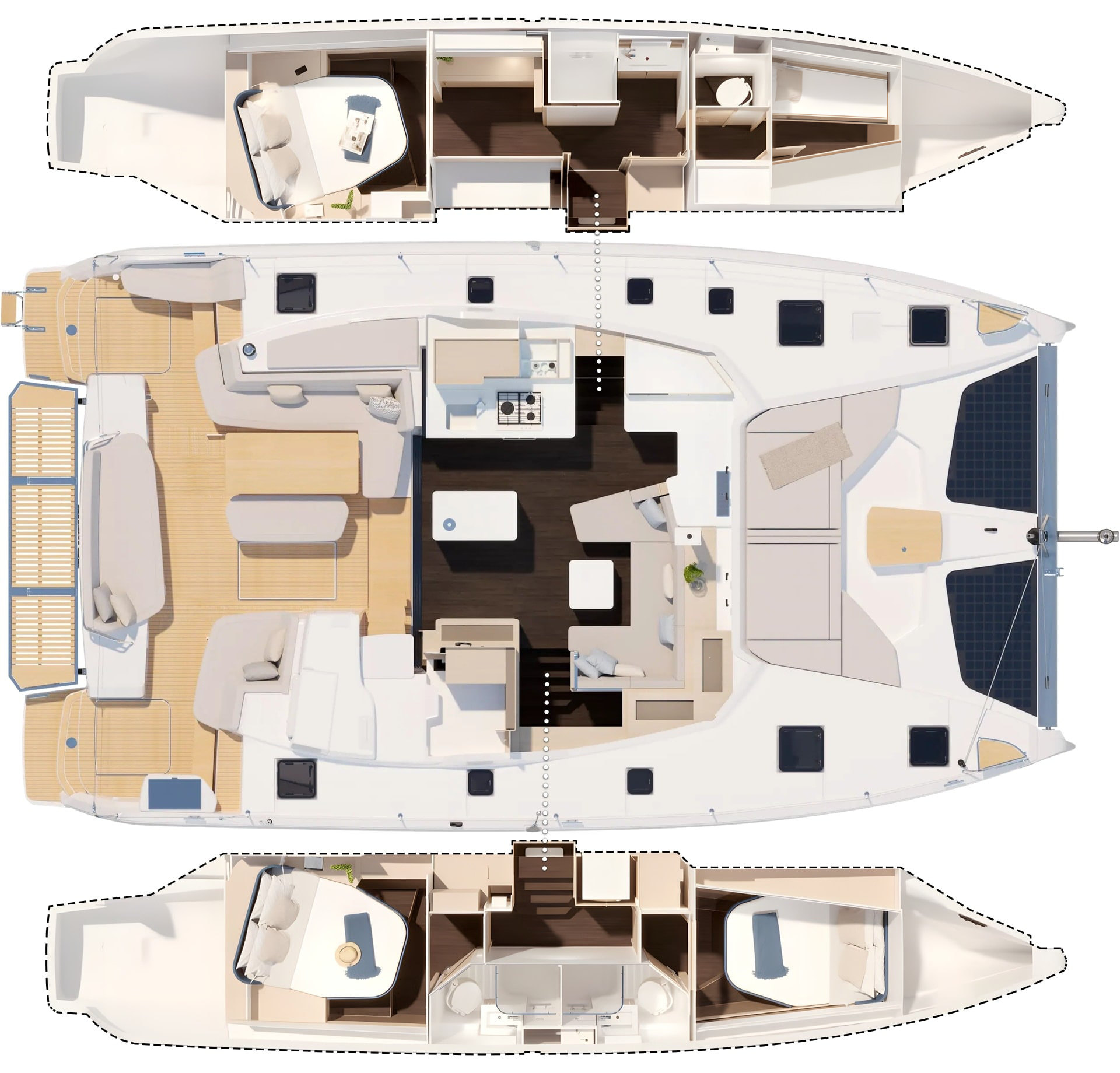Fountaine Pajot FP 44 Maestro - 3 cab. — photo 2