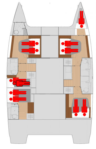 Fountaine Pajot Saona 47 Quintet - 5 + 1 cab. — photo 4