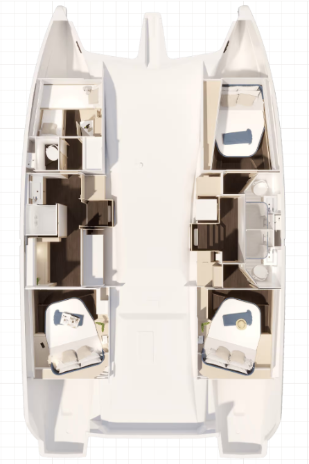 Fountaine Pajot FP 44 Maestro - 3 cab. — photo 1