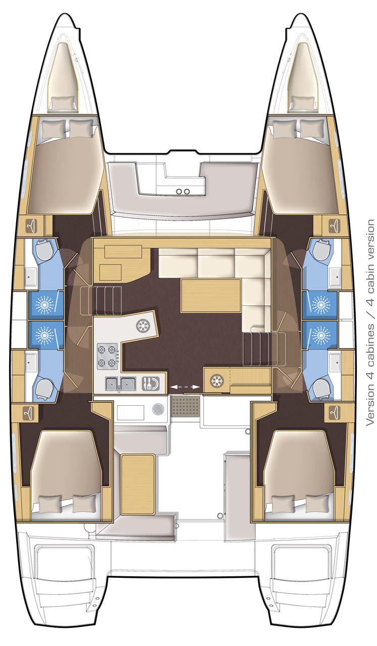 Lagoon 450 F - 4 + 2 cab. — photo 2