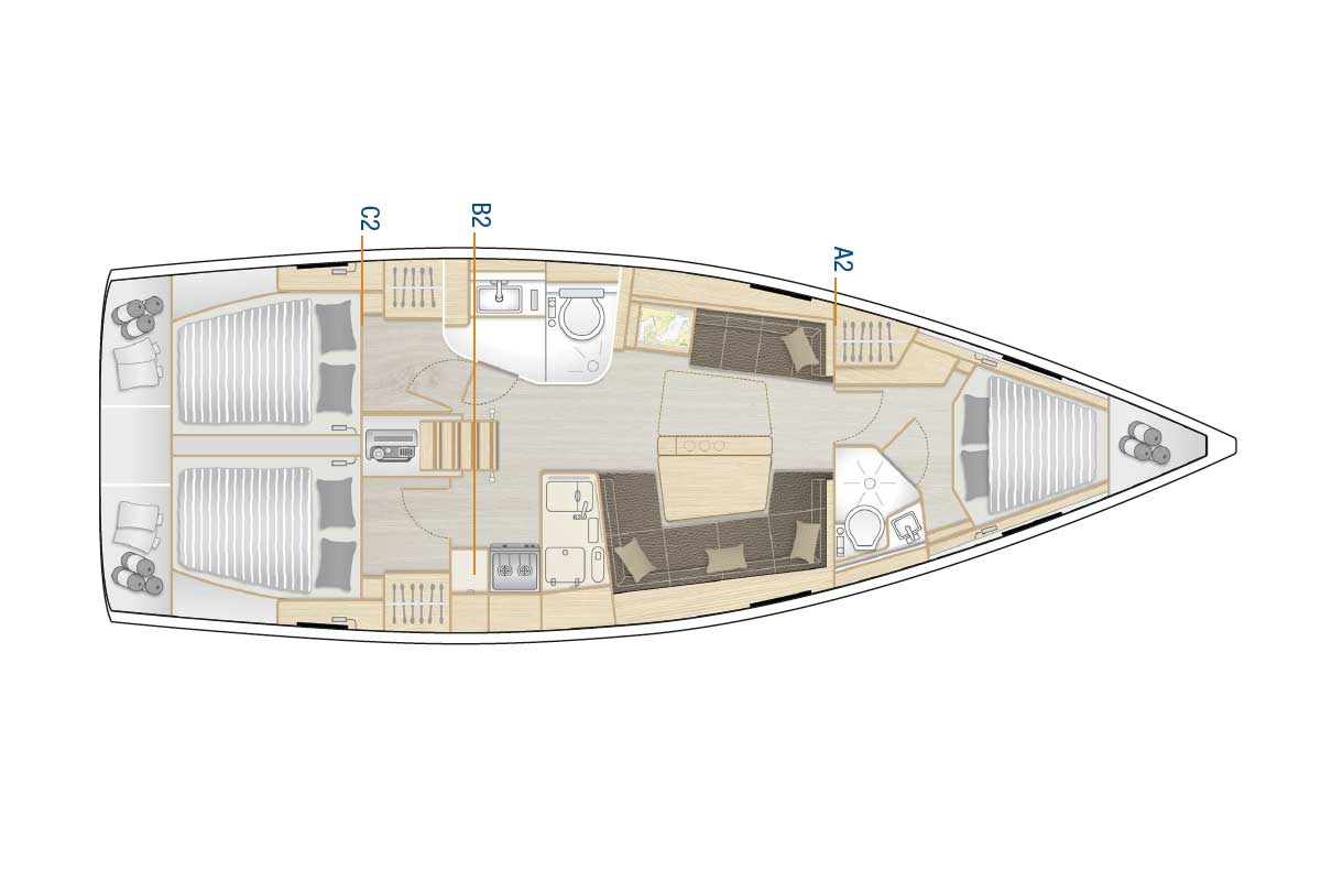Hanse 418 - 3 cab. — photo 2