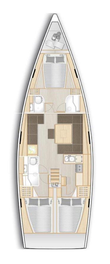 Hanse 458 - 3 cab. — photo 2