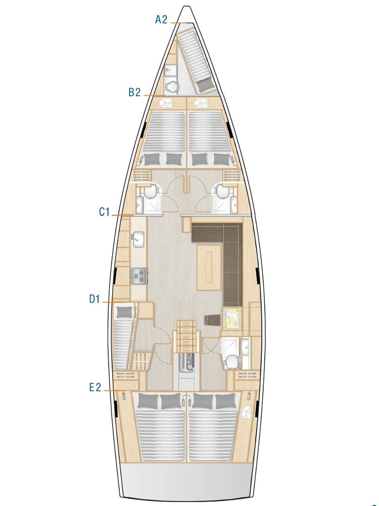 Hanse 508 - 5 + 1 cab. — photo 2