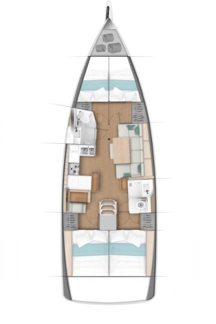 Sun Odyssey 440 - 4 cab. — photo 2