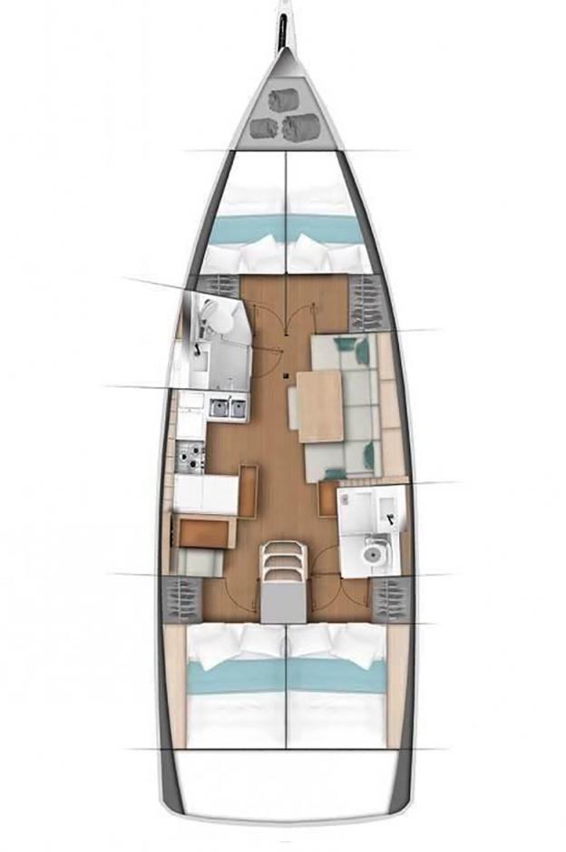 Sun Odyssey 440 - 4 cab. — photo 2