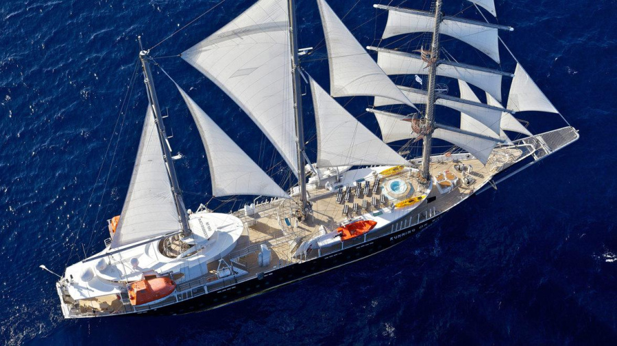 Photo #1 - Schooner - sailing cruise ship (Running on Waves) en Corfu Port - 61805