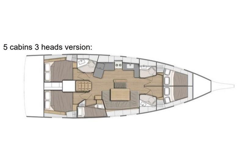 Beneteau 46.1 - 5 Cabins - Premium - Air conditioned - Watermaker - 4 double cabins +1 Double bunk cabin — photo 4