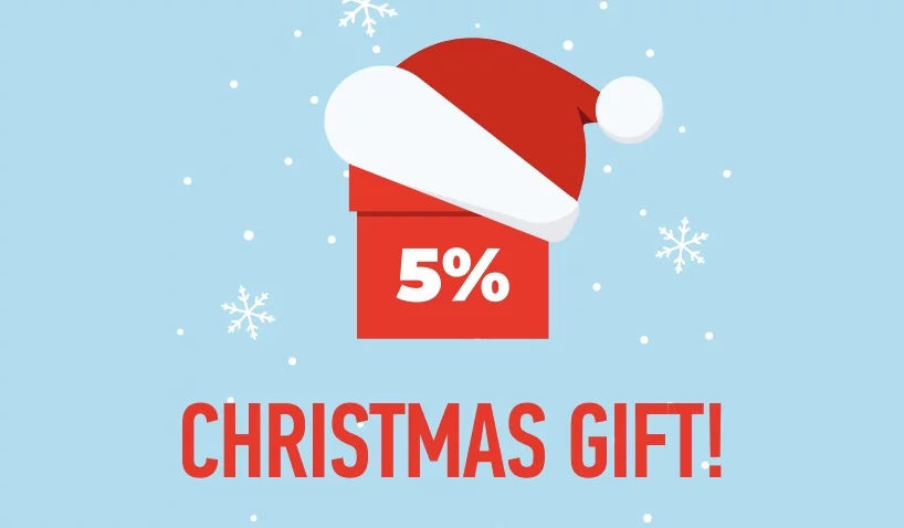 Escriba "Regalo de Navidad" para obtener un 5% de descuento.