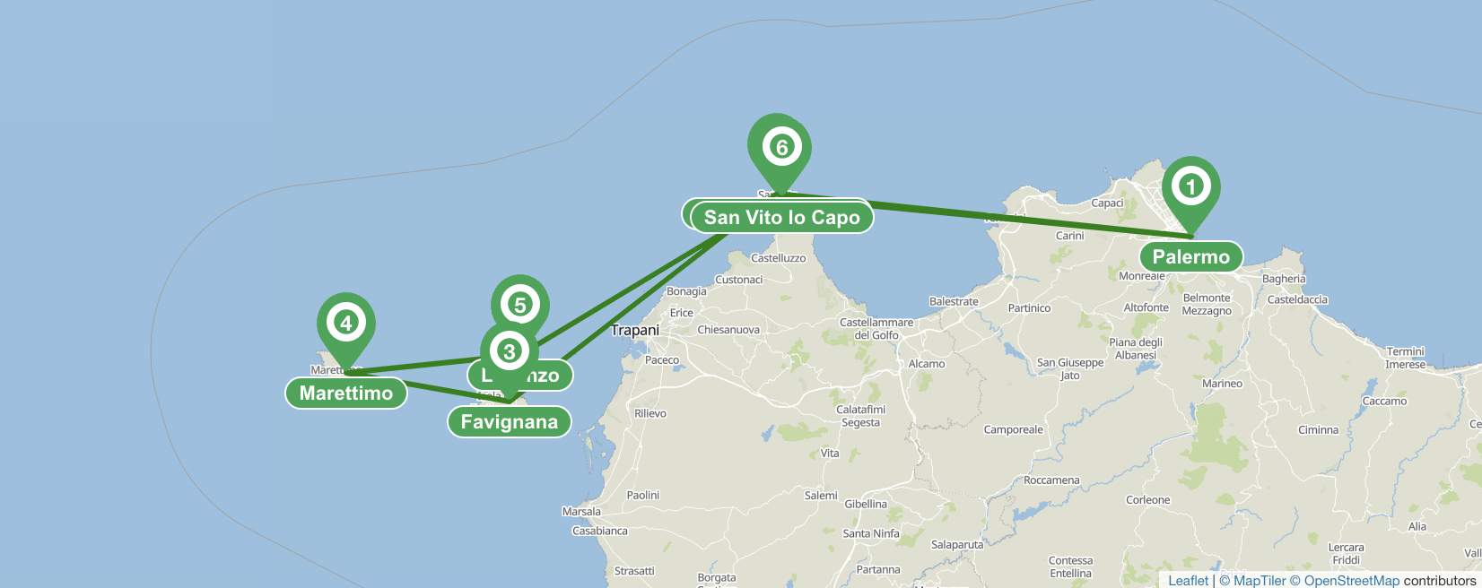 De Palermo a las islas Egadi - 7 días
