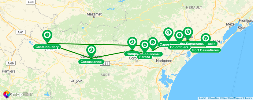 Castelnaudary, ruta en velero por el Canal Du Midi