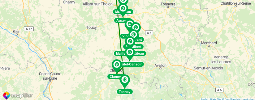 Itinerario Borgoña, Nivernais y Loira