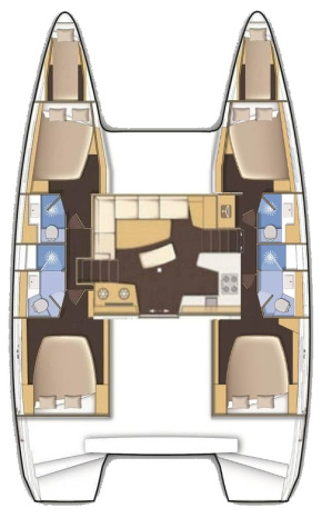 Lagoon 42 - 4 + 2 cab.